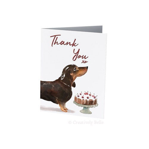 Greeting Card - Thank You Sausage Dog