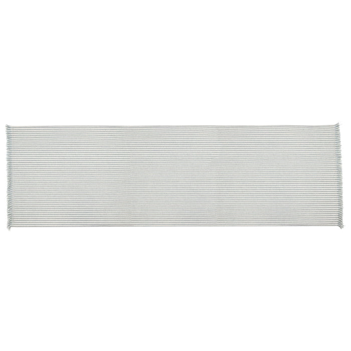 Abby Stripe Table Runner 2 side Powder Blue
