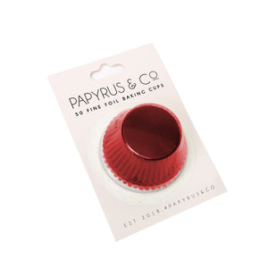 Medium RED Foil Baking Cups (50 pack) - 44mm