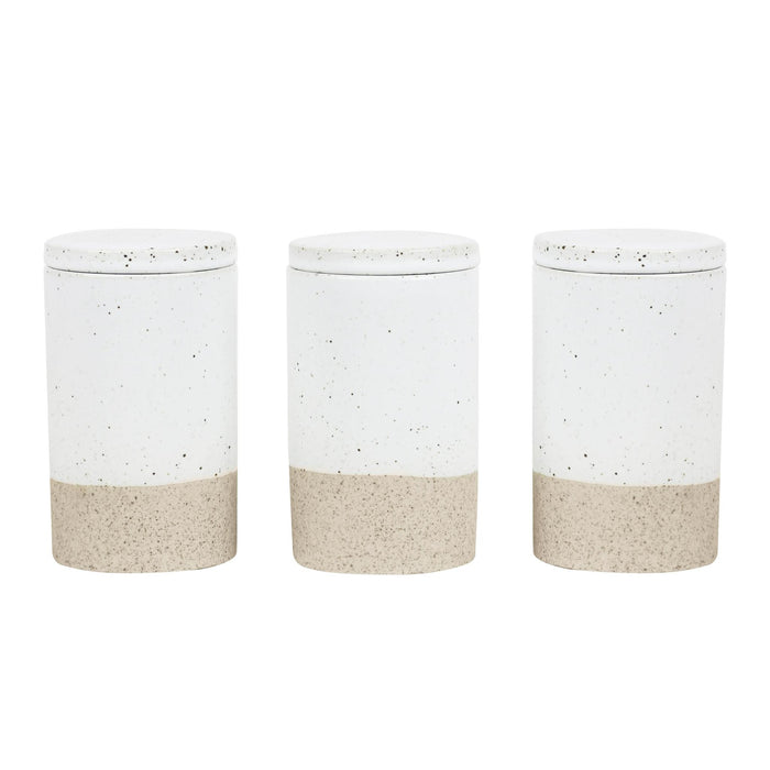 Spice Jars Set of 3 White Garden To Table
