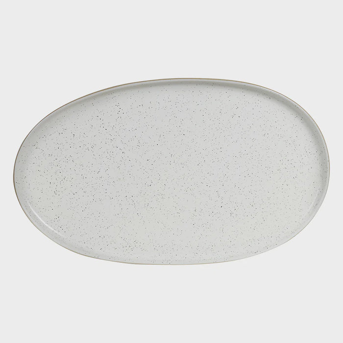 Platter Oval - White Speckle Table of Plenty