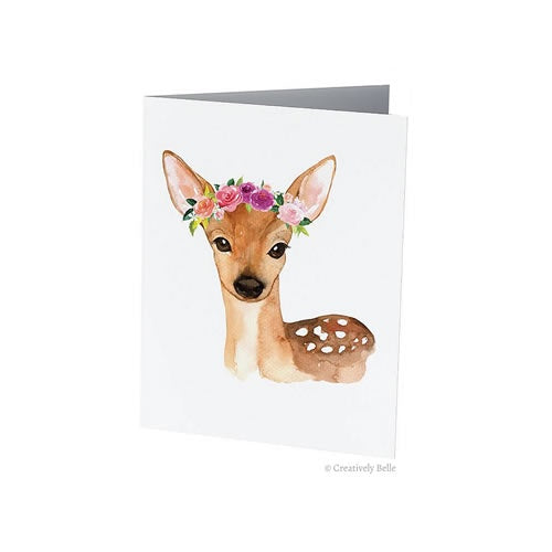 Greeting Card - Floral Deer