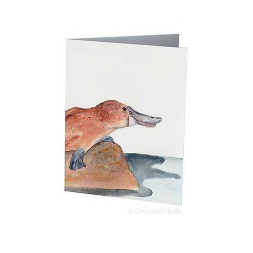 Greeting Card - Watercolour Platypus