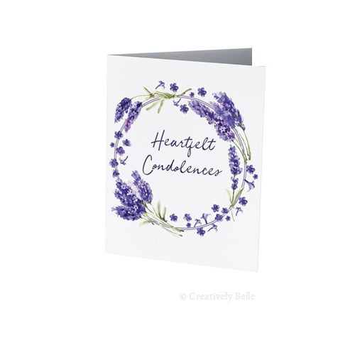 Greeting Card - Lavender Heartfelt Condolences