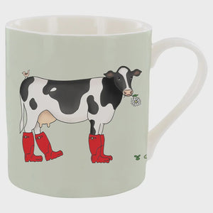 Emma Lawrence Cow Black & White Mug