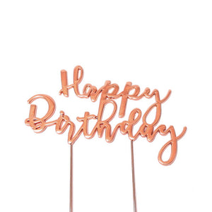 Cake Topper Rose Gold - Happy Birthday