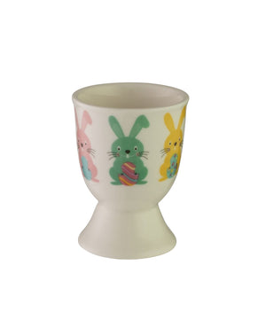 egg cup easter bunny and eggs