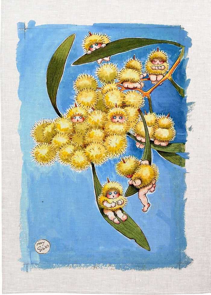 May Gibbs Gumnut Babies & Yellow Flowers