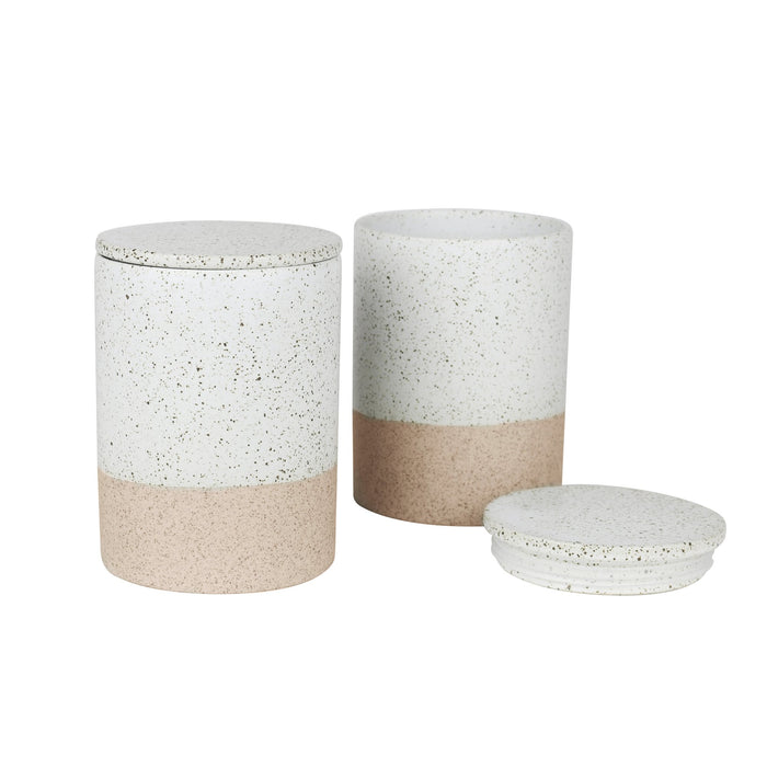 Canisters S/2 - White Garden to Table