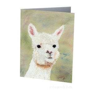 Greeting Card - Watercolour Alpaca