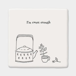 Porcelain  Coaster Square - I'm sweet Enough