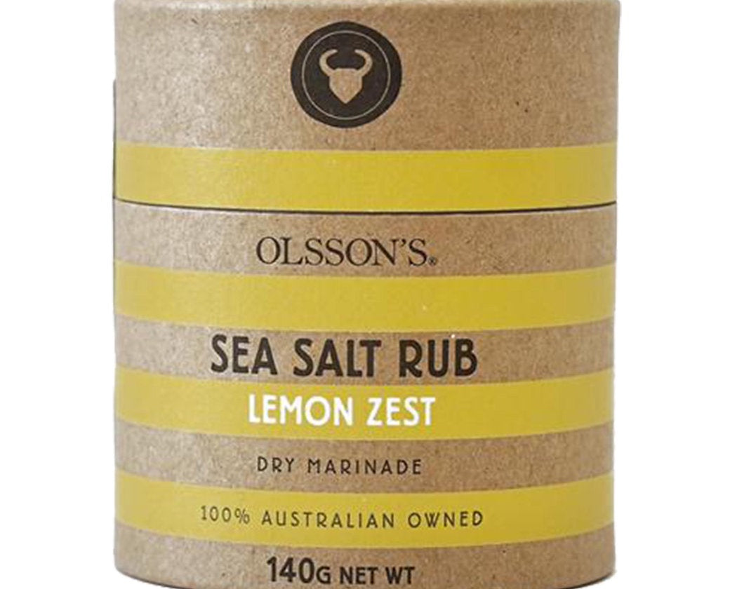 Lemon Zest Salt Rub 140g – Bake, Table & Tea