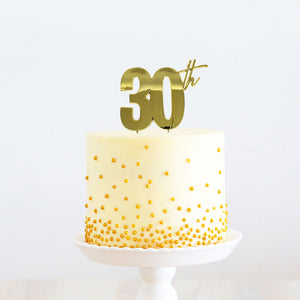 Cake Topper Gold - 30th