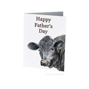 Greeting Card - Father's Day Angus Bull