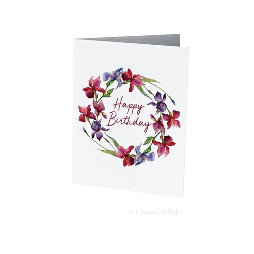 Greeting Card - Iris Happy Birthday