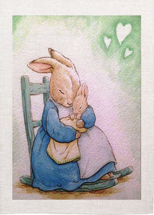 Peter Rabbit - Mrs Josephine Rabbit Teatowel
