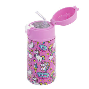Kid's Drink Bottle with Sipper 400ml Unicorns