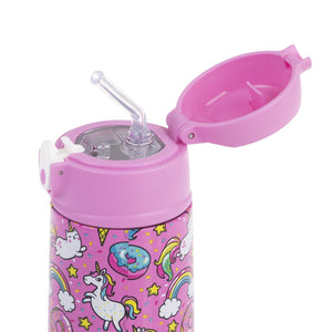 Kid's Drink Bottle with Sipper 400ml Unicorns