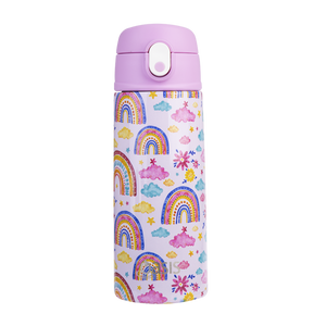 Kid's Drink Bottle with Sipper 550ml Rainbow Sky