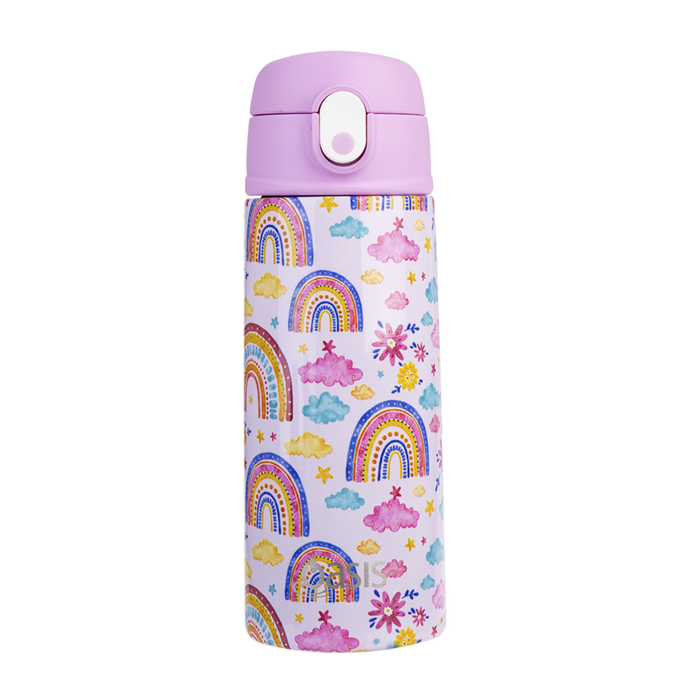 Kid's Drink Bottle with Sipper 550ml Rainbow Sky
