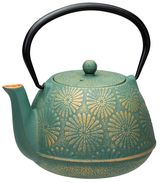 Avanti Daisy Teapot 1.2Lt Teal/Gold