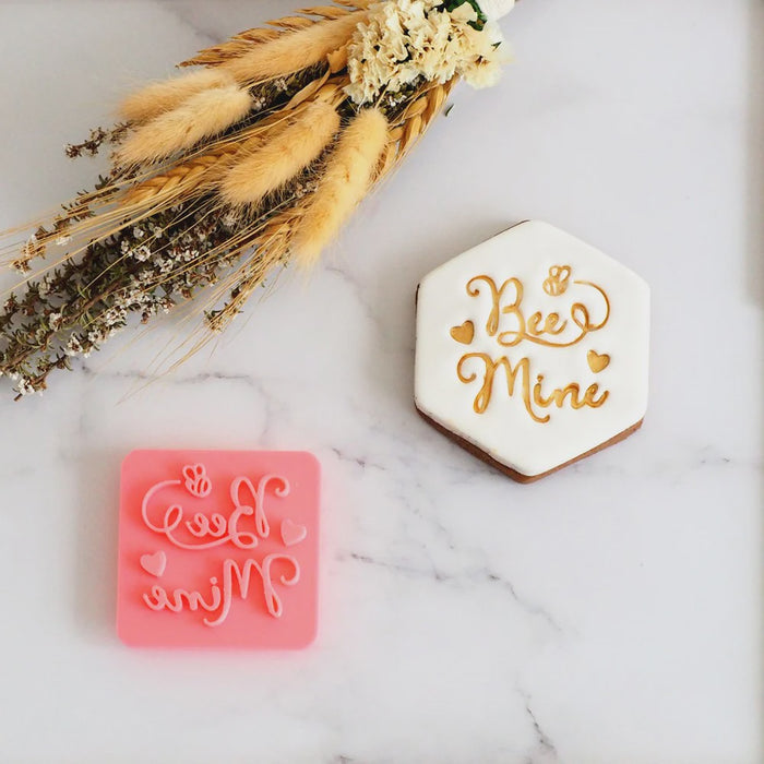 Love - Bee Mine Emboss 3D Printed Cookie Stamp