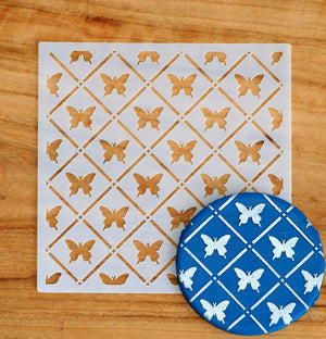 Cookie Stencil Butterfly Trellis