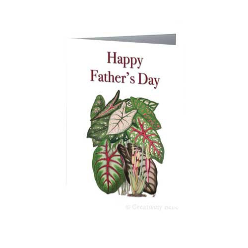 Fathers Day Vintage Leaves Greeting Card