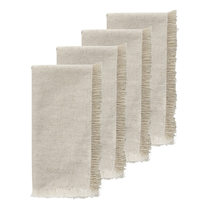 Fray Set of 4 Napkins Flax