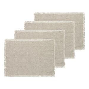 Fray Set of 4 Placemats Flax