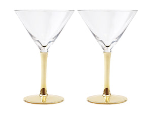 Everleigh Martini Glass 170ML Set of 2 Gold Gift Boxed