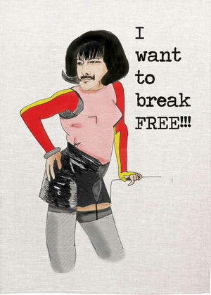 Freddy Mercury - I Want To Breakfree Teatowel