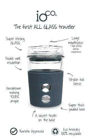 4oz Eco Glass Coffee Travel Cup