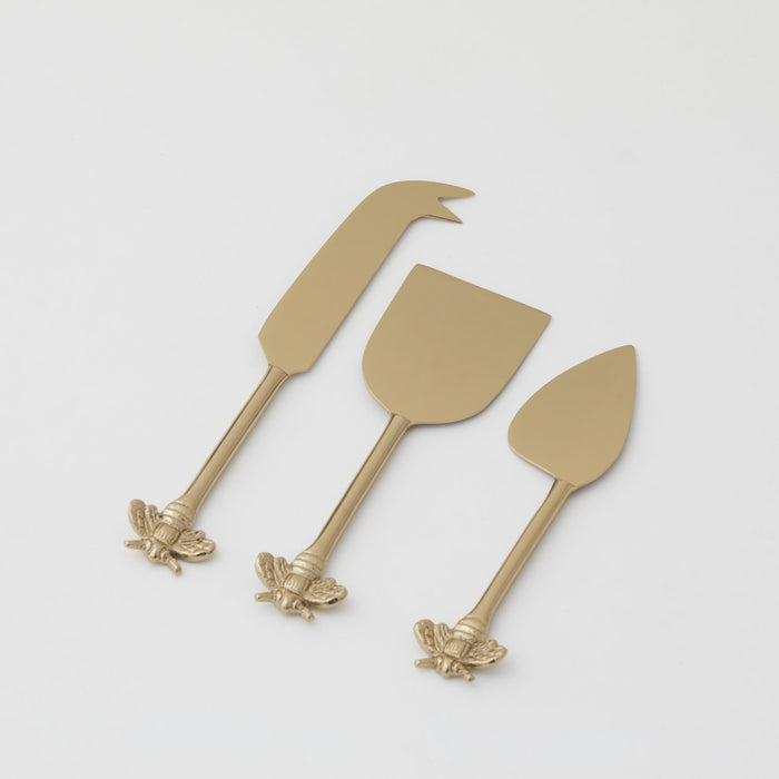 Bee Cocktail Cheese Knives Set of 3