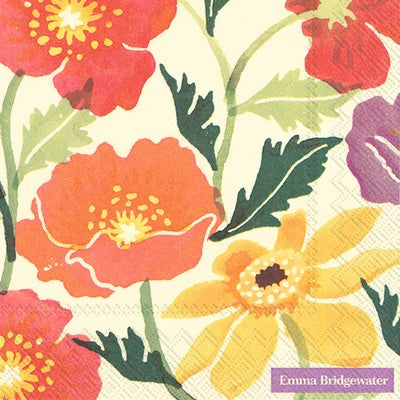 Paper Lunch Napkins - Emma Bridgewater Cosmos and Poppies