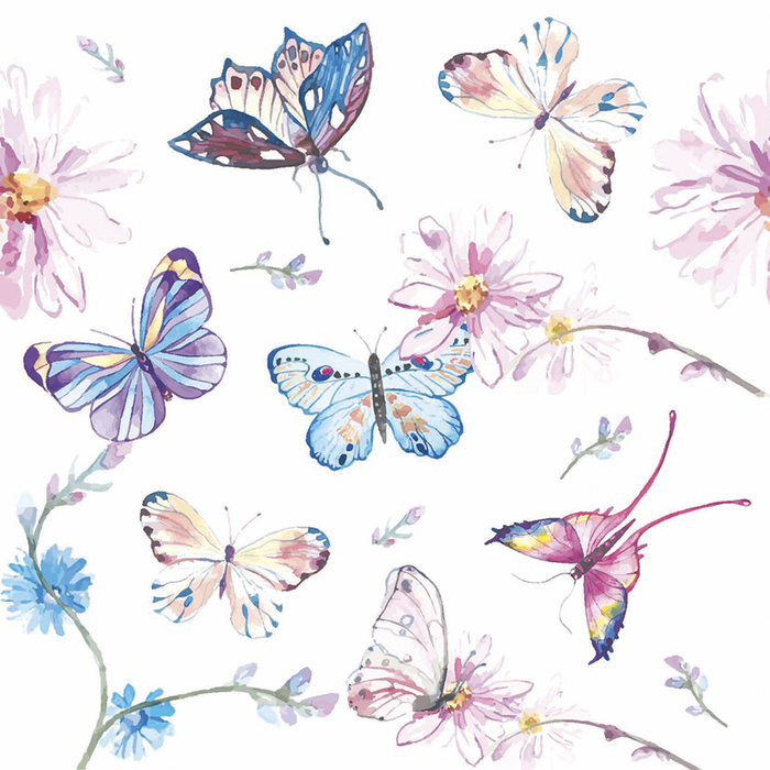 Paper Lunch Napkins - Butterflies