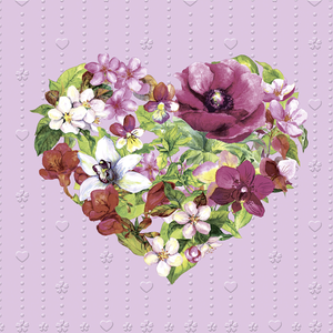 Luncheon Napkins - Moments Flower Heart
