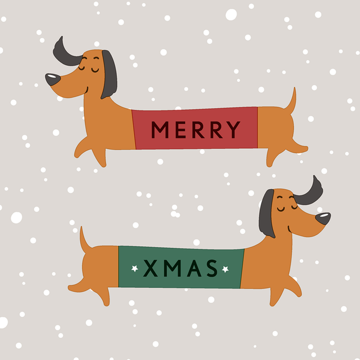 Luncheon Napkins - Merry Dachshund