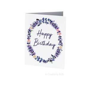 Greeting Card - Lavender Happy Birthday