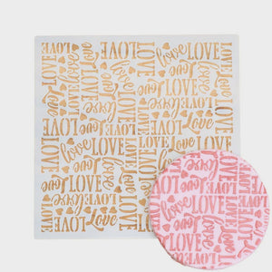 Love, Love, Love Cookie Stencil