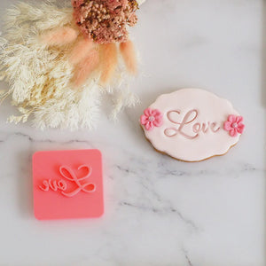 Love (Bold Script) Emboss 3D Printed Cookie Stamp