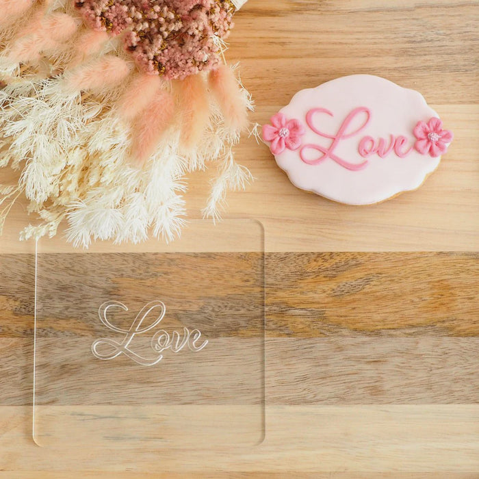 Love (Bold Script) Raise It Up / Deboss Cookie Stamp