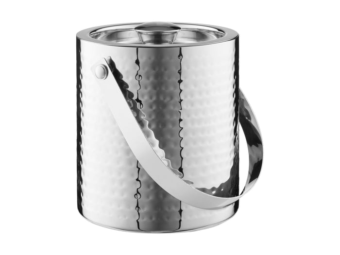 Cocktail & Co Lexington Hammered Ice Bucket 1.5L Silver Gift Boxed