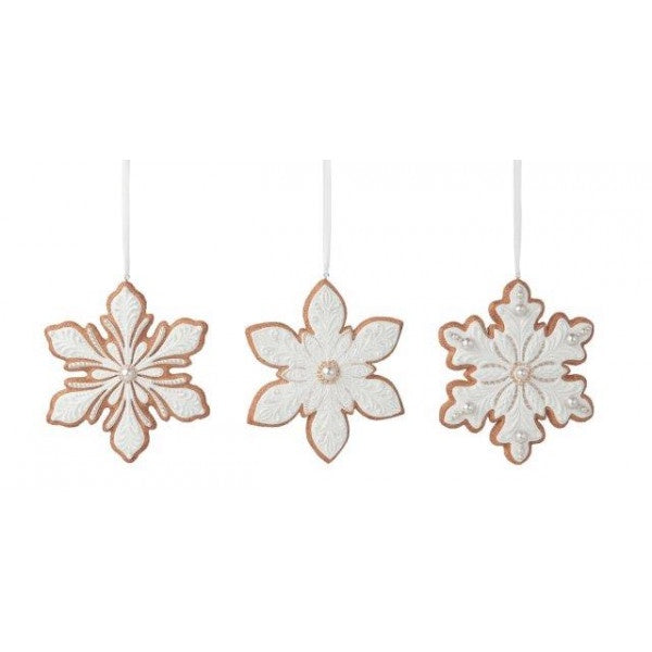 Snow Flake White Iced Assorted Designs