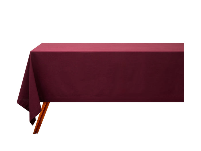 Cotton Classics Rectangle Tablecloth 300x150cm Aubergine