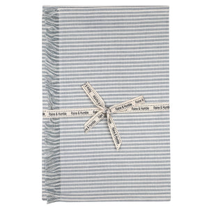 Abby Stripe Table Runner 2 side Powder Blue