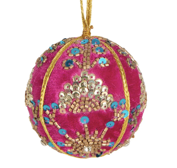 Velvet Blast Bauble Fuchsia