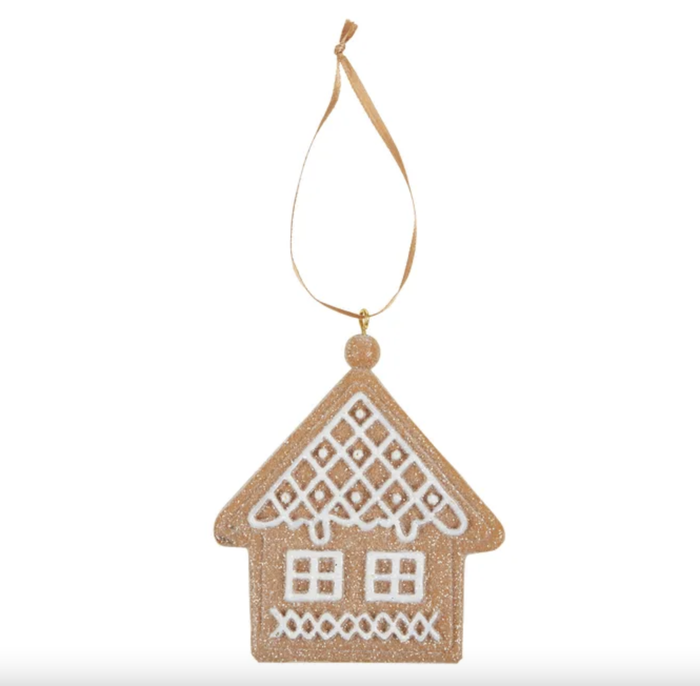 Gingerbread House Hanging Brown