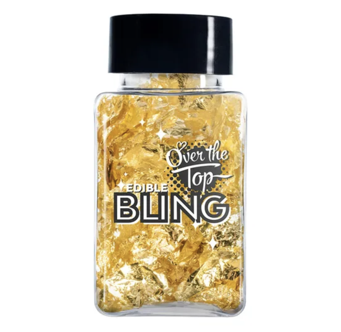 Edible Bling Leaf Flakes - Gold 2g