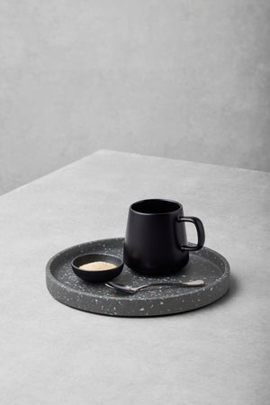 Livvi Terrazzo Round Serving Tray 26cm Charcoal Gift Boxed